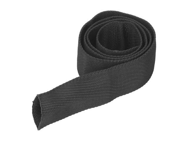 Chain Sleeve Winch Rope Protector, Polyester Winch Rope Protective Sleeve Black Winch Cover Universal for 5cm/1.97in Width Cable Line(1M)