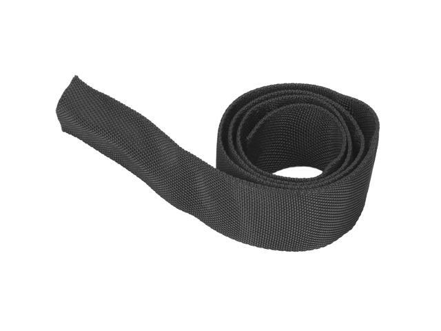 Protector Sleeve, Winch Rope Protective Sleeve Black Universal Trolling Motor Cable Sleeve for 5cm/1.97in Width Cable Line(2M)