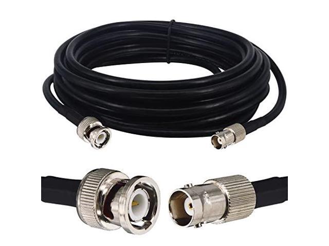 Male to Female Cable 16.4ft Upgraded RG58 BNC SDI Extension Cable Low Loss 50 ohm SDI HD Video Coax Jumper for CB Radio VHF UHF Ham Radio CCTV SDI...