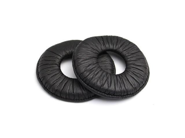 Earpads Replacement Protein Wrinkle PU 70mm Ear Pads Cushions Cover Repair Parts Compatible with Headphones (Black)