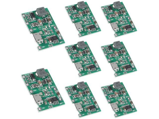 8Pcs 2A USB 18650 Lithium Li-ion Battery Charger Module Adjustable Boost Module DC-DC 3.7V to 5V 9V 12V Step Up Boost Module DIY Kit Parts