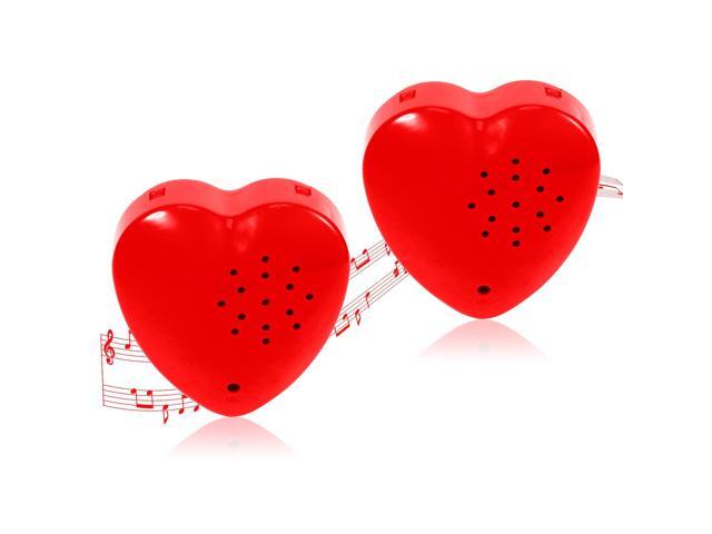 2 Pack Voice Recorder for Stuffed Animal 20 Second Red Heart Voice Recorder Sound Recording Device Recordable for Plush Bears Toy