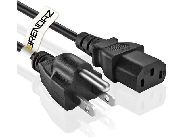 Power Cord 3-Prong Power Connector Compatible for Multi-Position PA Speaker System (1-Feet)