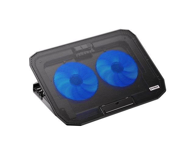 Slim Laptop Cooling Pad with 2 Quiet Big Fans, 5 Height Adjustable Ergonomic Stand, Portable Cooler for 10-15.6 Inch Laptops, Speed Control and 2...