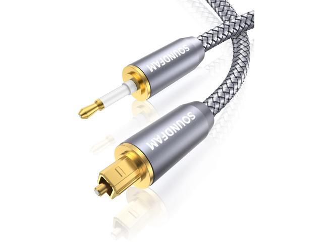 Toslink to Mini Toslink Cable Optical Audio Cable for Soundbar. Attention: Cannot Convert Analog Signals to Digital, Not A 3.5mm AUX Plug (10feet/3M)