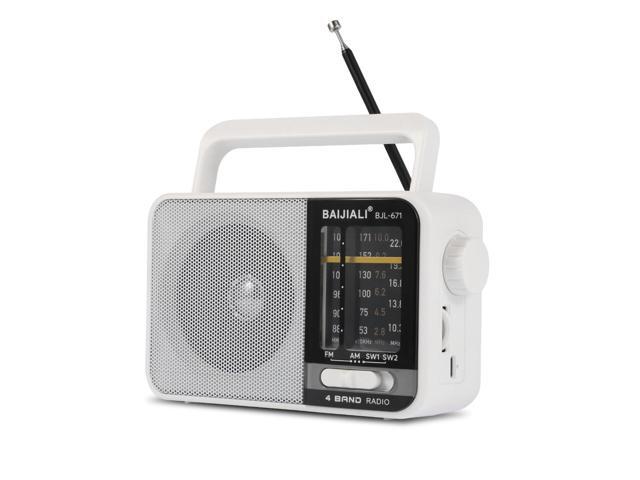 AM FM SW Portable Radio - Dual Power (Battery/USB) Emergency Receiver with Loudspeaker, Transistor Design for Indoor/Outdoor, Travel & Survival Kit.