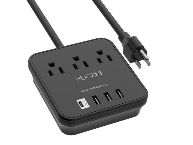 Cruise Essentials,6 Ft Power Strip with 3 Outlets and 4 USB Ports(1 USB C), Non Surge Protector for Cruise Ship, Travel, Home Office, ETL Listed,...