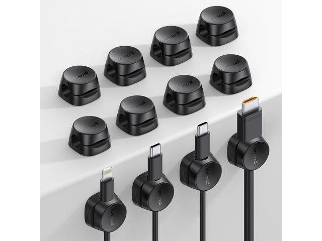 12Pack Cord Organizer Spring Clips, Office Desk Accessories - Desk Cable Management Clips, Dorm Room Bedroom Essentials, Phone Charger Cord Holder,...