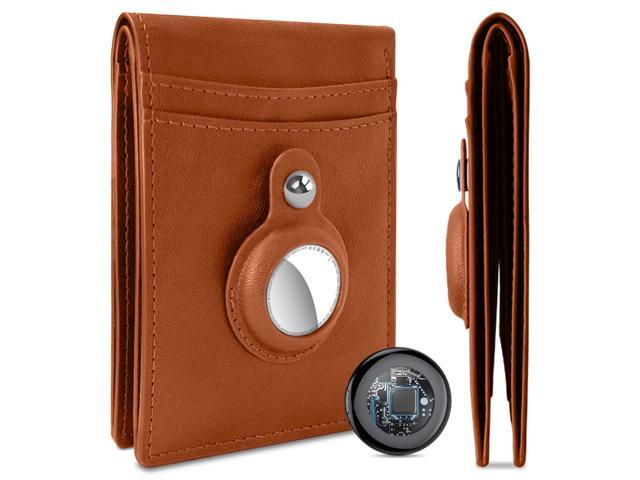 Air Tracker Tag 1-Pack (Brown), Bluetooth 5.3 Tracker Tag for Apple Find My App(iOS Only), Replaceable Battery, 100dB Alarm Sound, Item Locator...