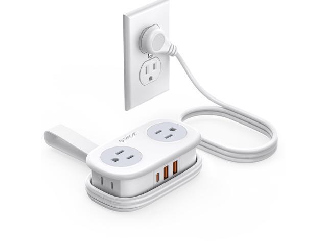 20W USB-C PD Travel Power Strip, 4 AC Outlets 3 USB Ports (Fast Charging), 4FT Flat Plug Extension Cord, Cruise Approved, Compact for Business...