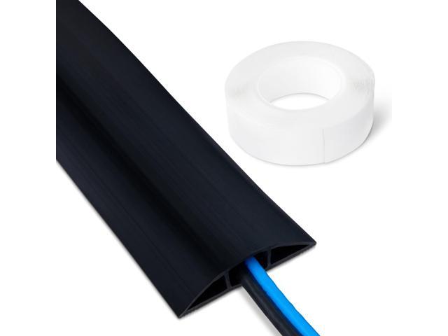 Floor Cord Cover, 6ft Length, 2.6' Diameter, Cable Protector, Black