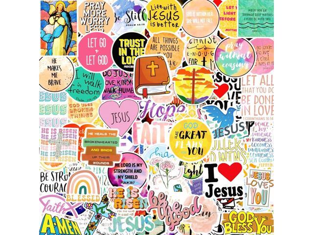 120 Pcs Inspirational Christian Stickers - Bible Verse Faith, Religious Jesus Motivational Stickers for Christmas, Easter Gifts