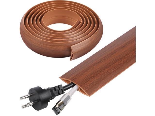 10 FT Floor Cord Cover, Cord Covers for Wires on Floor, Cord Protector, Floor Cable Cover, Hide Extension Cord Covers for Floor, Cable Cavity:...