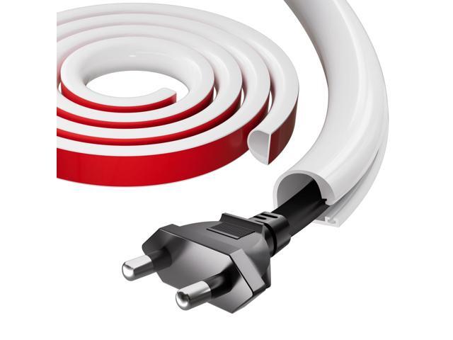 39' Silicone Cord Hider for Wall Mount TV,Self-Adhesive Cable Hider for 1 Cord(1/4' Diameter),Cable Management Under Desk,Cord Organizer,Cable.