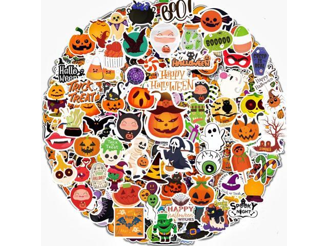 300Pcs Halloween Stickers for Kids Teens Adults, Waterproof Non-Repeating Vinyl Bulk Halloween Pumpkin Stickers for Holiday Party Favors Classroom.