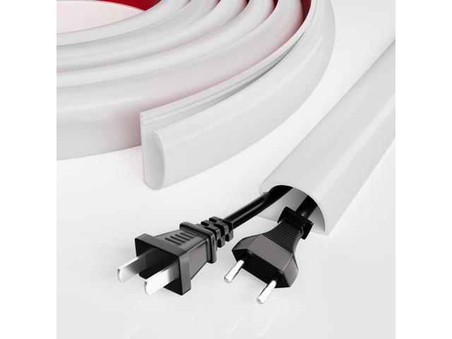 78 TV Cord Hider for Wall Mounted TV, Selfadhesive Wall Cable Hider for 2-3 Cords, Flexible Silicone White Cord Covers Wire Hiders for Cords on.