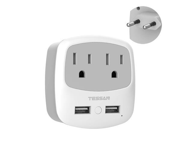 European Travel Plug Adapter Converter, International Power Plug Converter with 2 USB, Type C Outlet Adaptor Charger for US to Most of Europe EU...