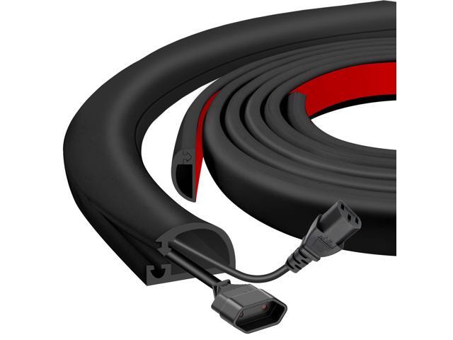 Silicone Wall Wire Hider, Side Open Wire Covers for Cords on Wall, 3.3FT Self-Adhesive Flexible Cord Hider for Mounted TV, Home Office, Cavity.