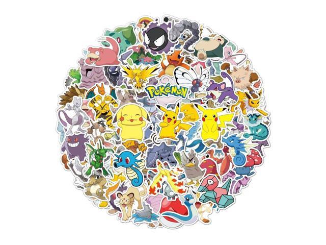 100 PCS Cute Pokemon Stickers for Gifts, Waterproof Sticker for Phone, Laptop, Water Bottles, Hydro Flask, Stickers for