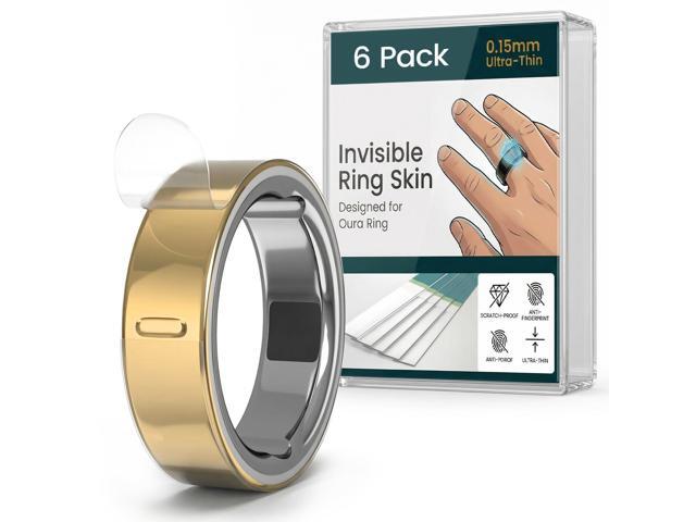 Ultra-Thin Clear Skin Protector for Oura Ring Gen 4/4 Ceramic/Gen 3, Invisible Transparent Anti-Scratch Protective Film Smart Rings Cover, 6-Pack