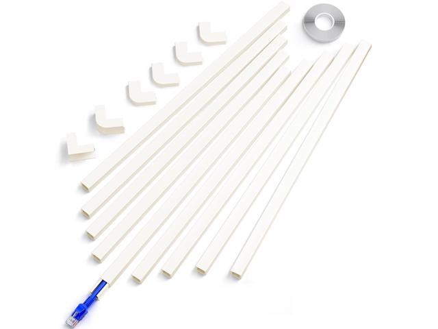 142in Beige Cord Hider, Beige Cord Covers for Wires on Wall, One-Cord Cable Hider, Wire Hider Wire Covers for Cords on Wall, Easy Set up Cable.