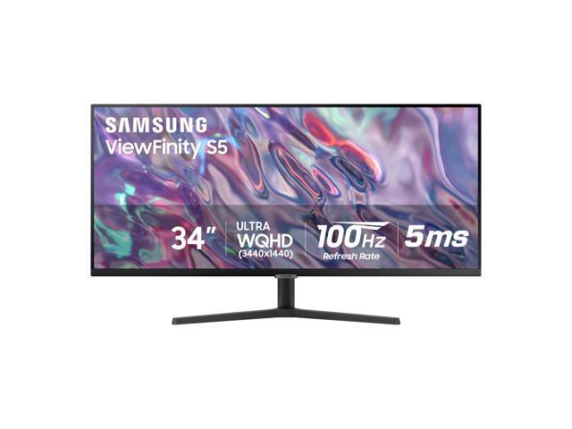 34' ViewFinity S50GC Series Ultra-WQHD Monitor, 100Hz, 5ms, HDR10, AMD FreeSync, Eye Care, Borderless Design, PIP, PBP, LS34C502GANXZA, 2023, Black