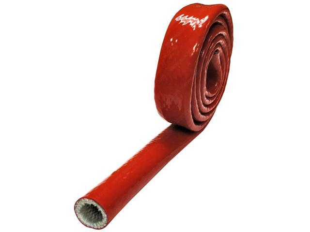 5' Thermo Armor Silicone Coated Fiberglass Fire Sleeve - 10 Feet - Red/Orange
