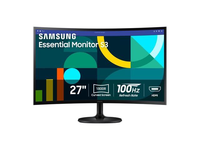 27' Essential S3 (S36GD) Curved Monitor - FHD, 1800R Curved Screen, 100Hz, Eye Saver Mode, Game Mode, HDMI D-sub, LS27D36CGANXZA