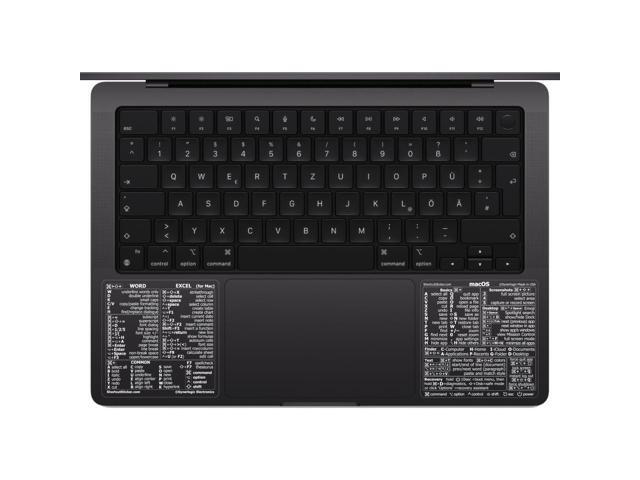 (100 Sets) Mac OS + Word/Excel (for Mac) Shortcuts, Laminated Vinyl Stickers - for MacBook Air/Pro/iMac/Mini (Clear/White/100)