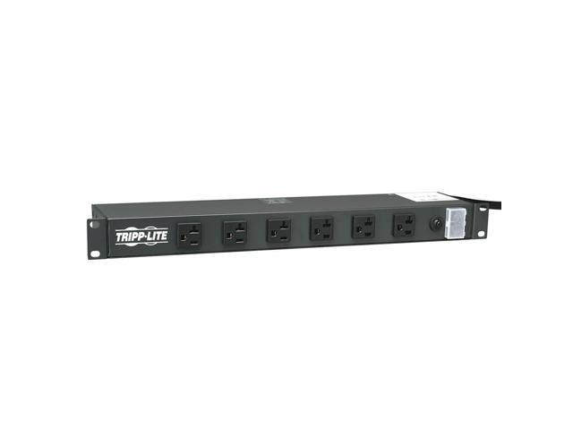 12-Outlet Rackmount PDU Power Strip, Network-Grade Front & Rear Facing Outlets, 20A, 120V, 15ft Cord with 5-20P Plug, Horizontal 1U Rack Mount,...