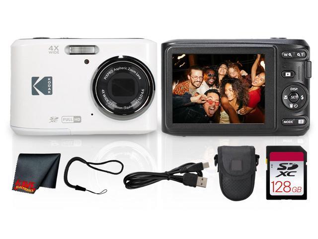 PIXPRO FZ45 Digital Camera (White) 16MP Sensor, 4X Optical Zoom, 27mm Wide-Angle Lens & Full HD Video Great for Travel & Family Photos (FZ45WH).