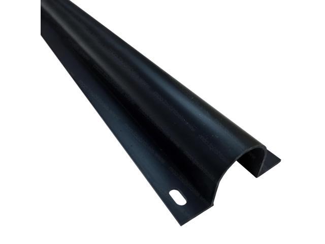 1/2' Plastic Flanged Wire Guard Cable Raceway - (20 x 7.5FT Sticks = 150 Feet) - Black