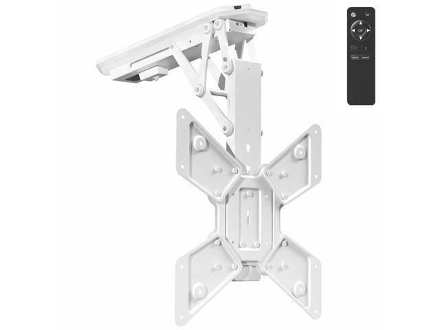 Electric Ceiling TV Mount for 23 to 55 inch Screens, Flip Down Motorized Pitched Roof VESA Mount, White, MOUNT-E-FD55W