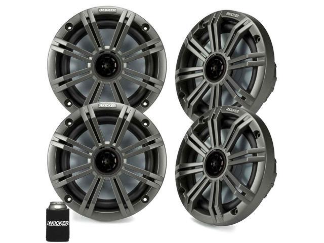6.5' Charcoal Marine Speakers (Qty-4) 2 Pairs of OEM Replacement Speakers