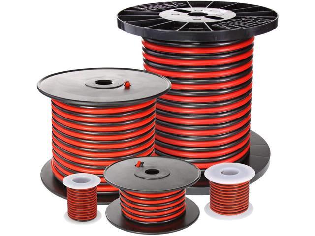 Red/Black Bonded Zip Cord Easy ID Low Voltage Cable (Gauge: 12, Length: 100 ft.)