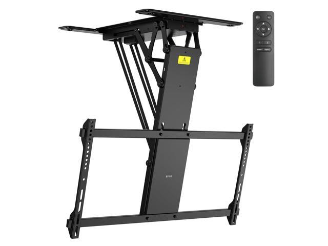 Electric TV Ceiling Mount for 40 to 85 inch Screens, Large Flip-Down Motorized Pitched Roof VESA Mount, Master Pack, Black, MOUNT-E-FD85