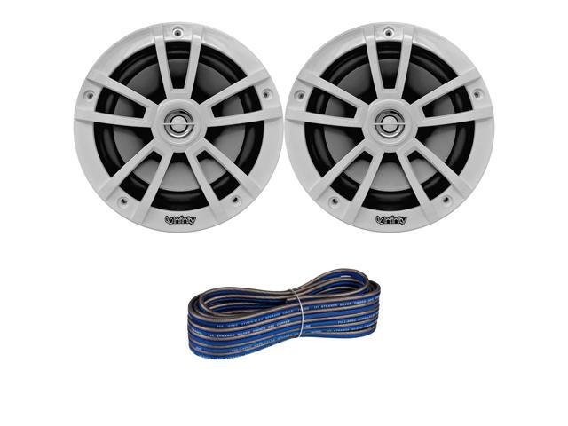 Infinity 6.5' Marine Speakers (Qty 2) 1 Pair of OEM Replacement Speakers w/Enrock 50ft Wire (White) 622MWB