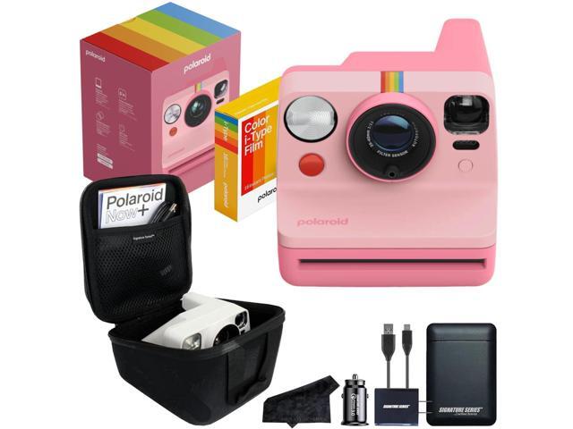 Polaroid Originals Now I-Type Instant Camera with 16 Color Film Photos and Signature Series Case (Gen 3 + Power Bundle, Pink)
