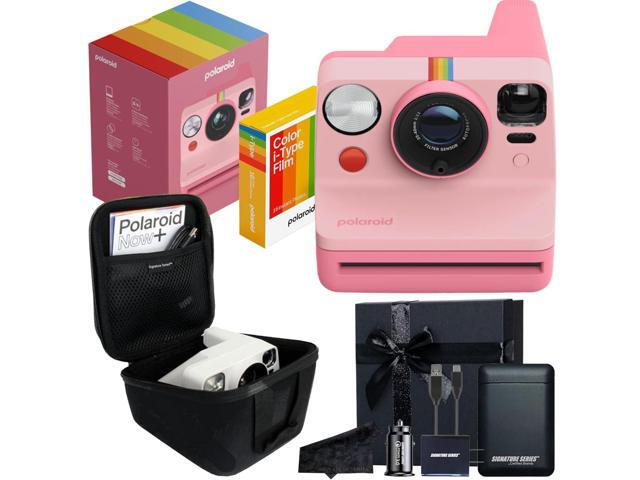 Polaroid Originals Now I-Type Instant Camera with 16 Color Film Photos and Signature Series Case (Gen 3 + Signature Gift Bundle, Pink)