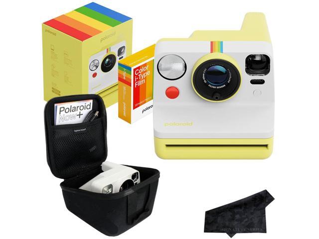 Polaroid Now 3rd Generation i-Type Instant Film Camera with 16 Color Film Photos, Yellow, with Signature Series Case Bundle