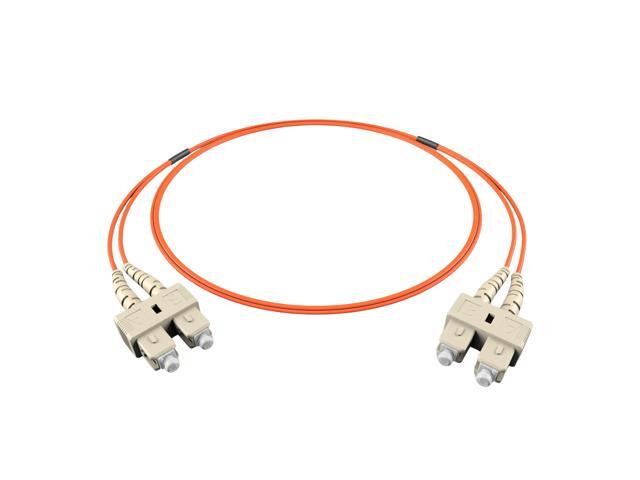FiberCablesDirect OM1 Multimode Fiber Patch Cable Length Options 0.5M300M SC SC 250M (820.21ft) Duplex 62.5/125µm 1Gb Ethernet Orange.