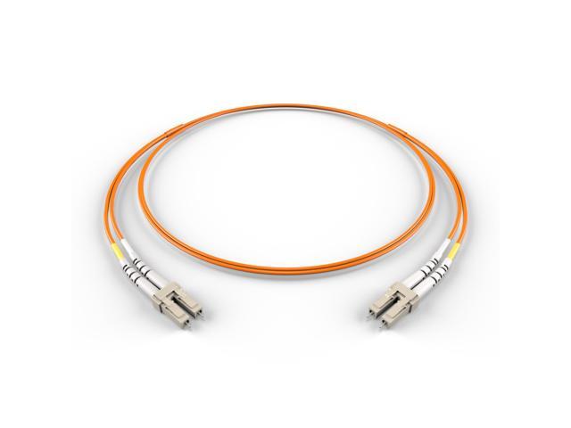 FiberCablesDirect OM1 Multimode Fiber Patch Cable Length Options 0.5M300M LC LC 90M (295.28ft) Duplex 62.5/125µm 1Gb Ethernet Orange...