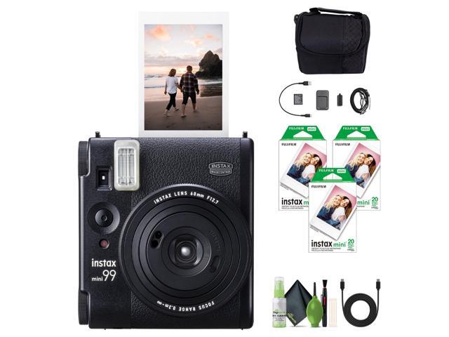 Instax Mini 99 Instant Film Camera Bundle with Fuji Instax Mini Instant Film Value Pack (60 Sheets) + Travel Bag + Lens Cleaning Kit, Perfect for.
