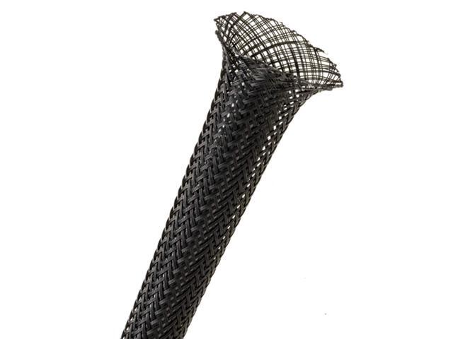 1.75' PET Expandable Braided Sleeving - Color: Black - Length: 200FT