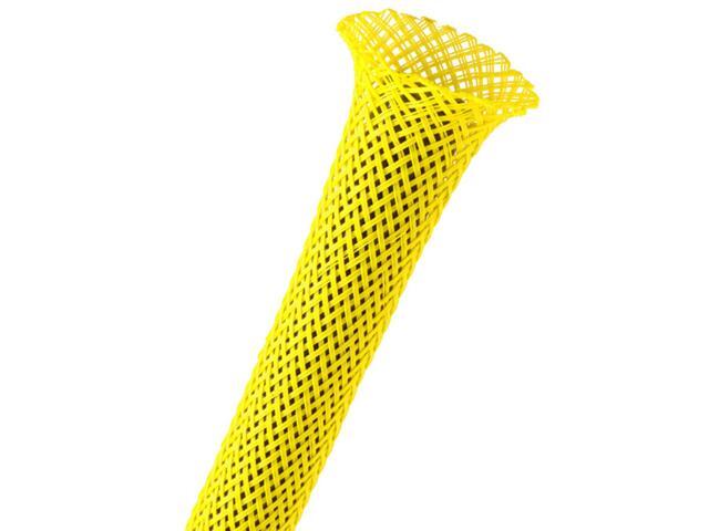 1.75' PET Expandable Braided Sleeving - Color: Neon Yellow - Length: 200FT