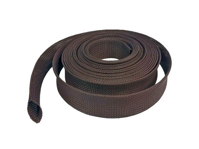 1.25' Chewing Resistant Braided Sleeving Repulsive Hose Wire Mesh Cable Protection Flexible Expandable Wrap - 250 Feet