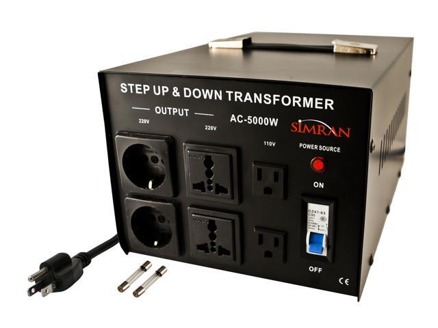 AC-5000 Step Up/Down Voltage Transformer Power Converter for Conversion Between 110 Volt and 220 Volts with Circuit Breaker, CE Certified, 5000...