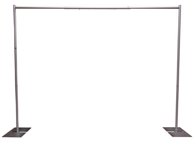 8 Foot Tall Fixed Height Portable Pipe and Drape Backdrop Kit 8ft x 10ft (No Drapes)