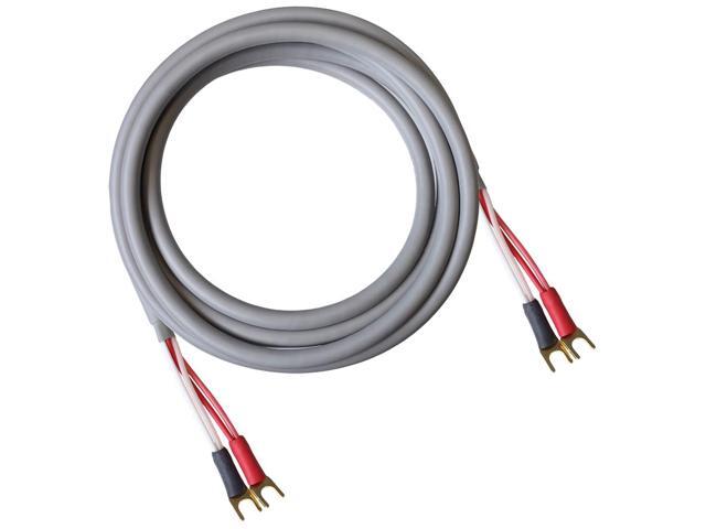 Canare 4S11 Speaker Cable, with Ultrasonically-Welded Conventional (Non-Bi-Wire) Terminations, (One Cable - for one Speaker); Assembled in The USA.