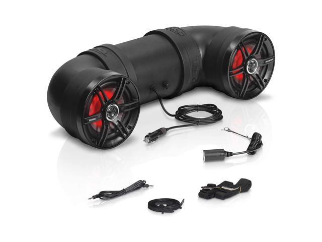 BTB6L ATV UTV Sound System - 6.5 Inch Speakers, 1 Inch Tweeters, Full Range, IPX5 Weatherproof, Bluetooth, Built-in Amplifier, Multicolor.